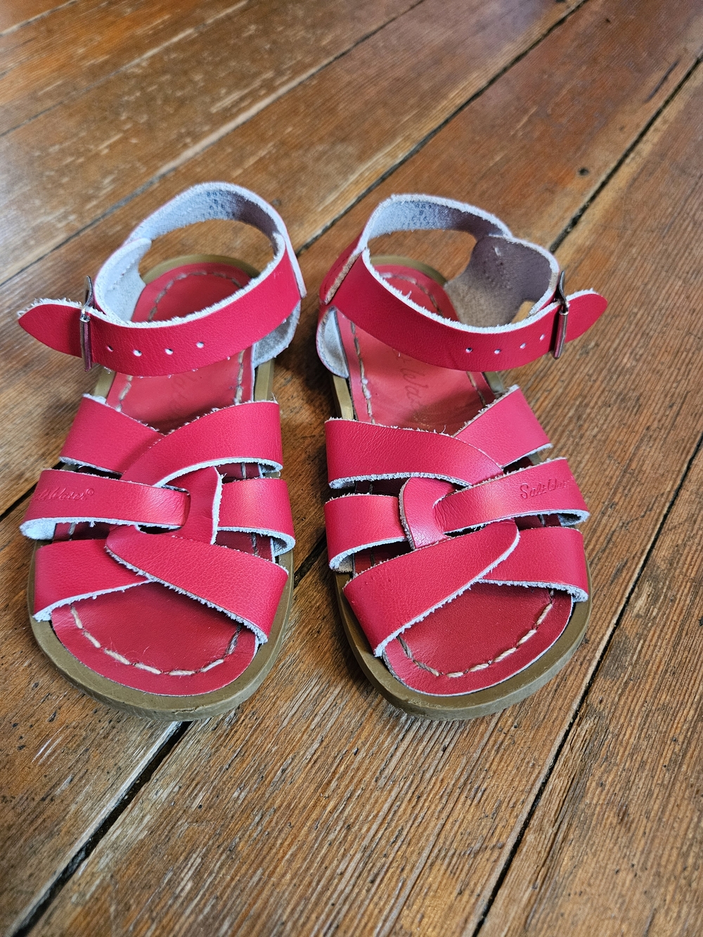 Girls Saltwater Sandals Size 8